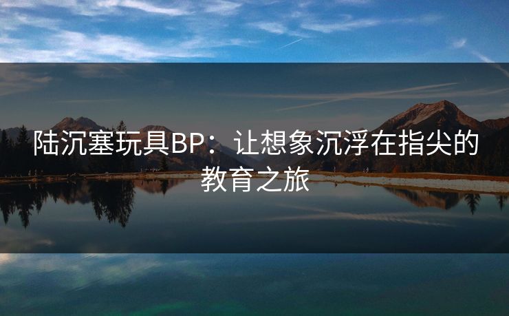 陆沉塞玩具BP：让想象沉浮在指尖的教育之旅