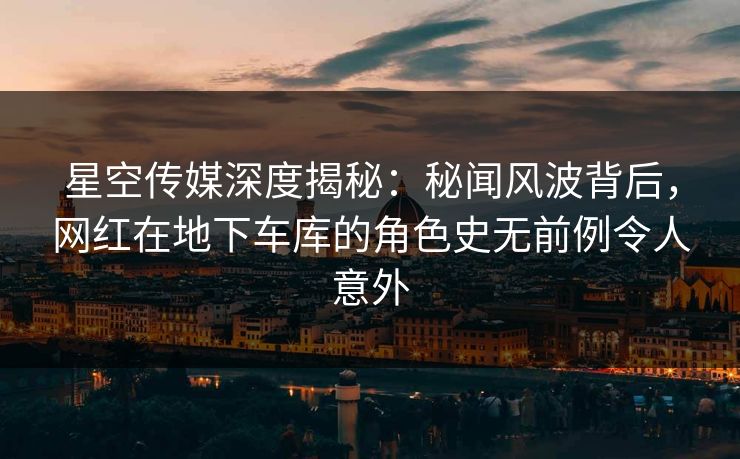 星空传媒深度揭秘：秘闻风波背后，网红在地下车库的角色史无前例令人意外